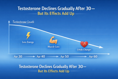Testosterone decline after 30 Timeline